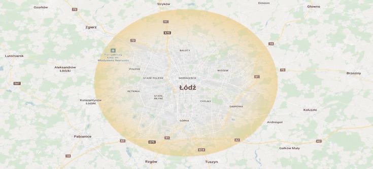 Mapa Łodzi