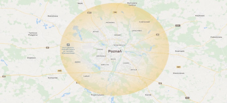 Mapa Poznania