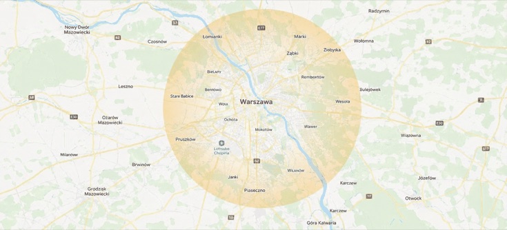 Mapa Warszawy